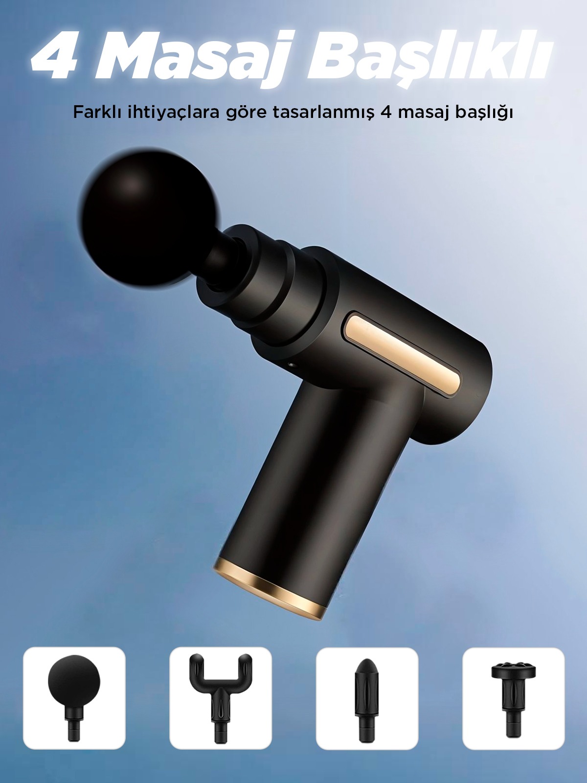 Auhma AMG6 Masaj Tabancası – 6 Kademeli, Derin Doku Masajı, Yüksek Tork Motor