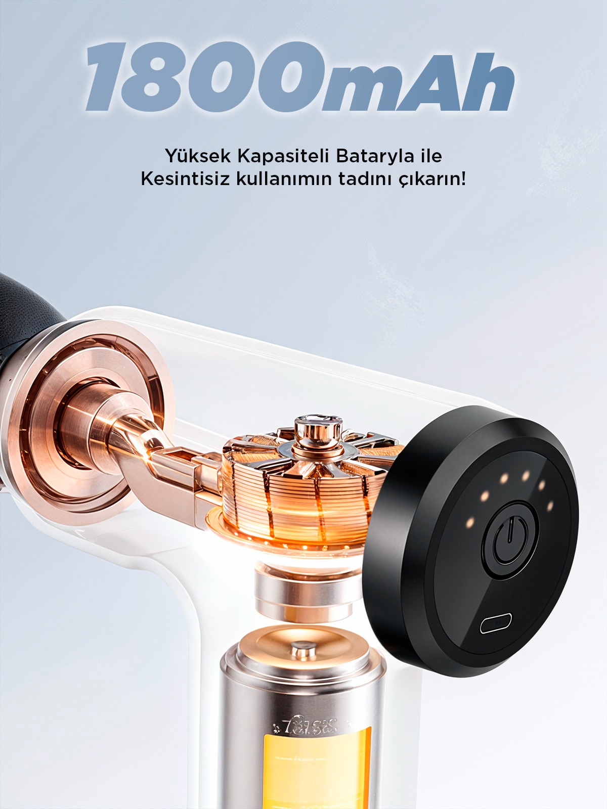 Auhma AMG6 Masaj Tabancası – 6 Kademeli, Derin Doku Masajı, Yüksek Tork Motor