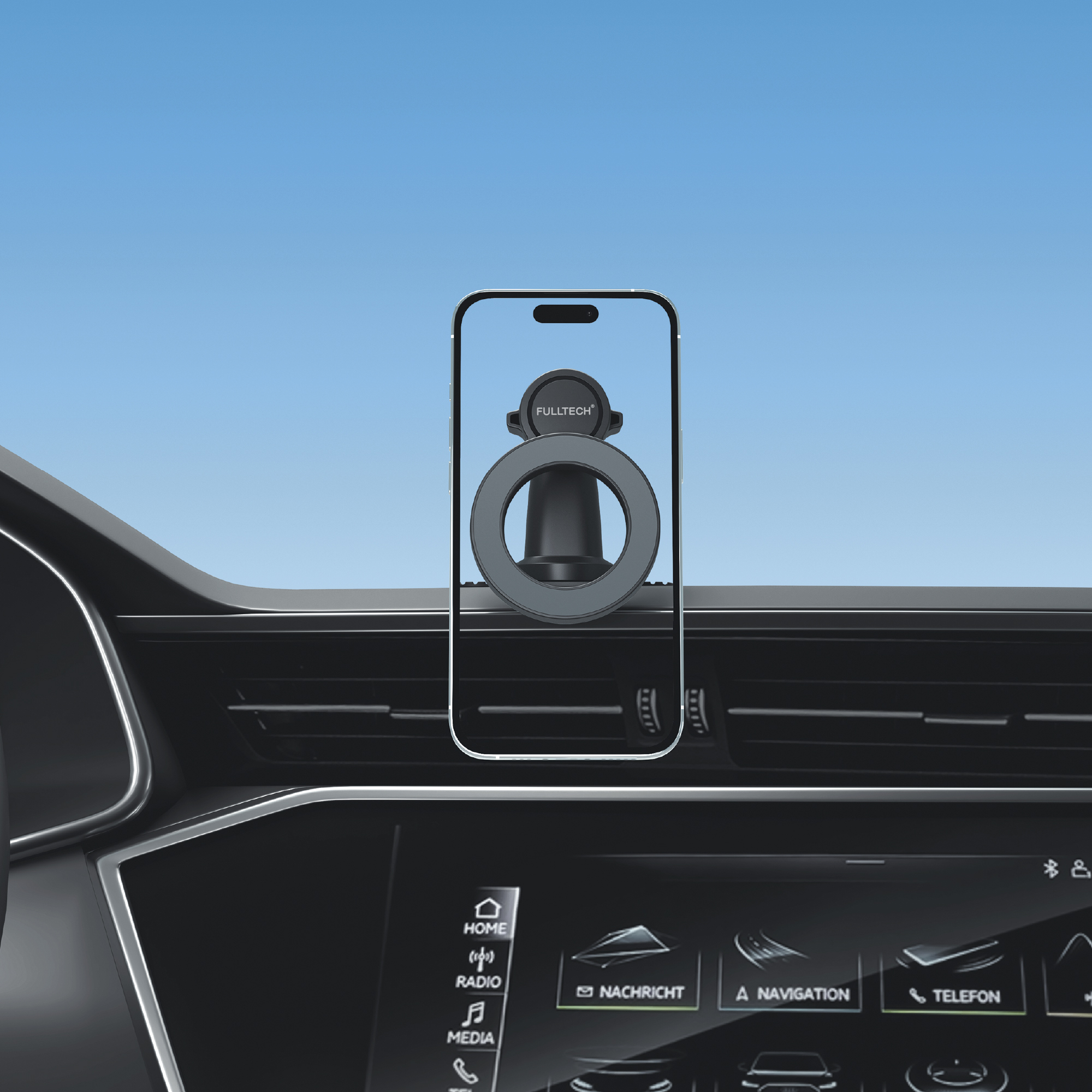 Fulltech FHD13 Magsafe Uyumlu 360° Döner Mıknatıslı Araç İçi Telefon Tutucu