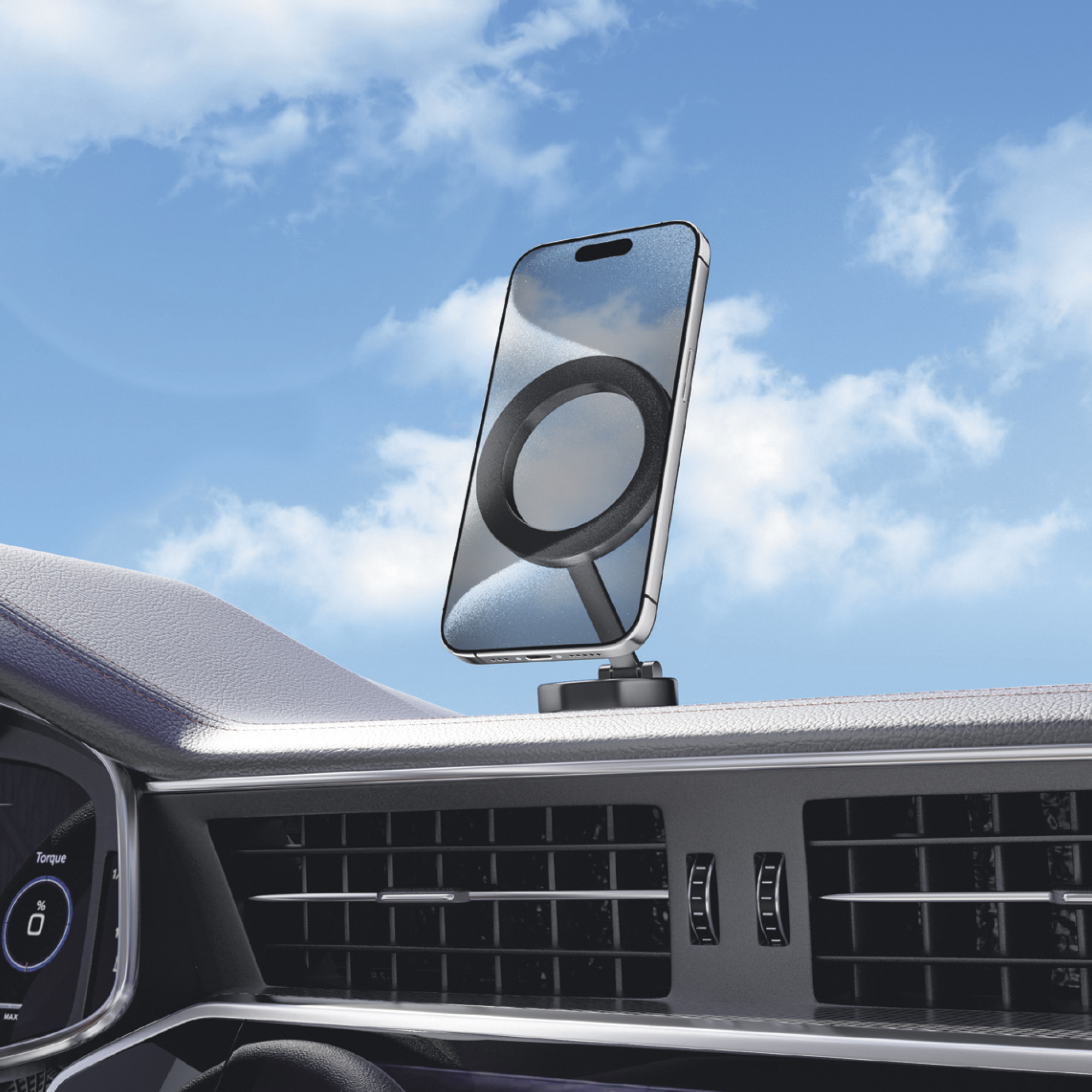 Fulltech FHD9 Magsafe Araç Telefon Tutucu | Manyetik, Katlanabilir & 360° Döner Telefon Standı