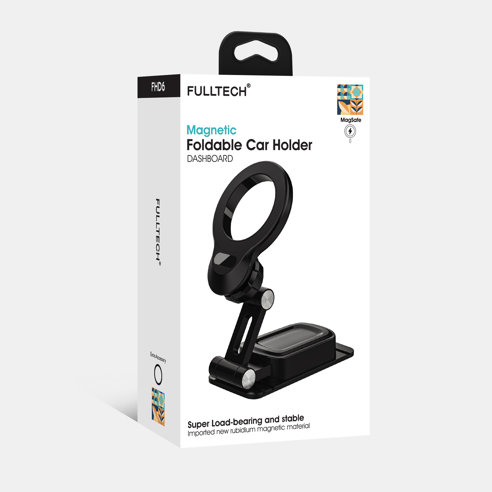 Fulltech FHD6 Magsafe Uyumlu Katlanabilir Araç İçi Mıknatıslı Telefon Tutucu