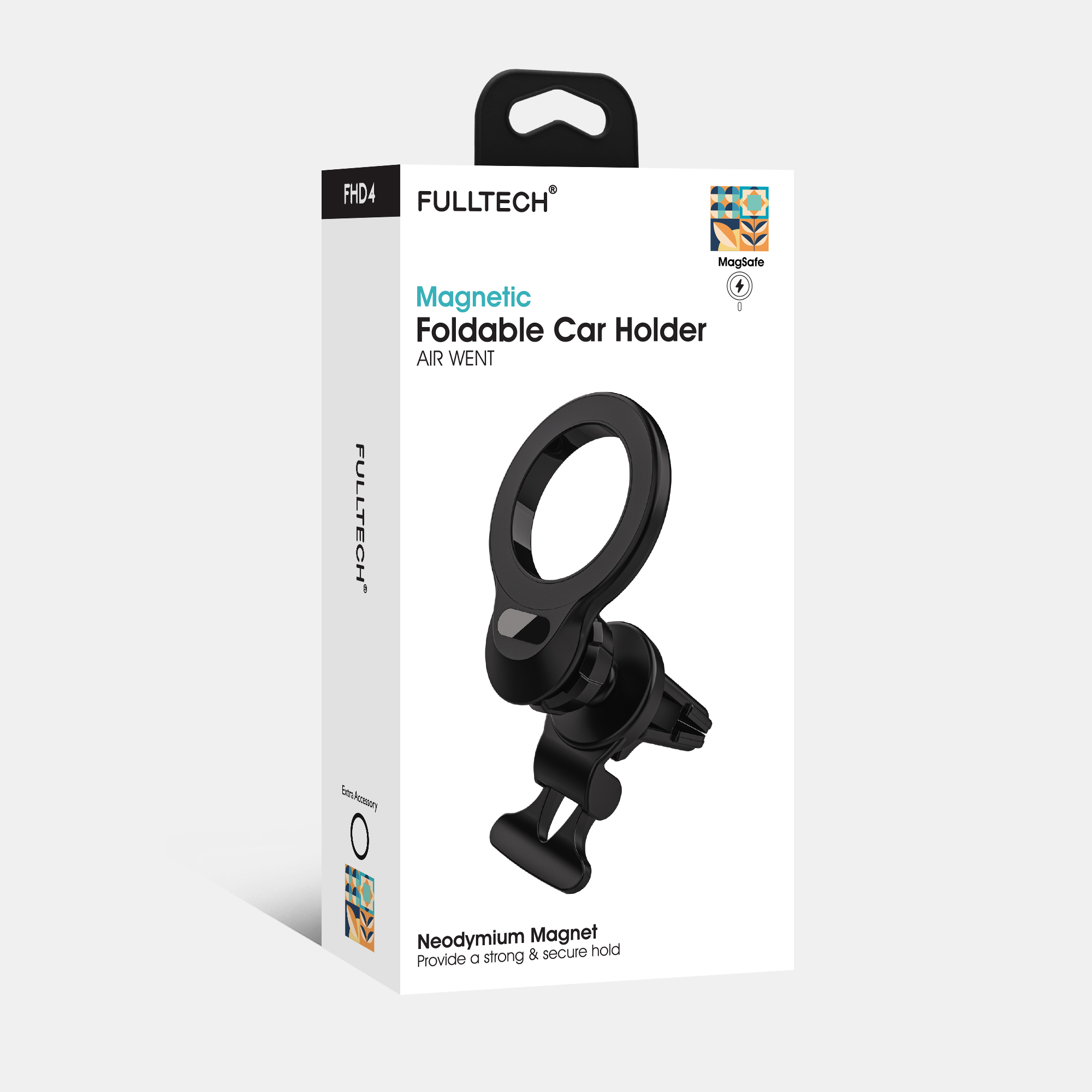 Fulltech FHD4 Neodimyum Mıknatıslı 360° Dönebilen Araç İçi Telefon Tutucu