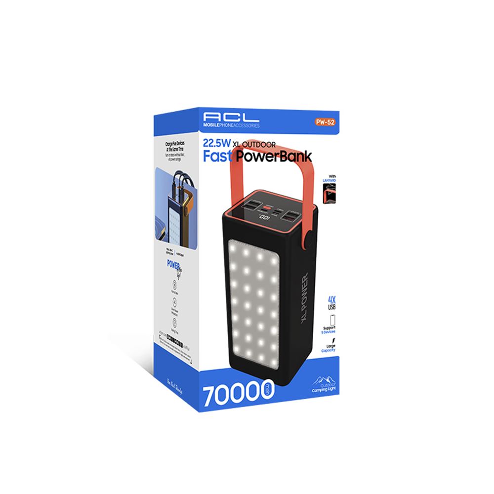 ACL PW-52 22.5W XL Outdoor Fast Power Bank 70.000mAh
