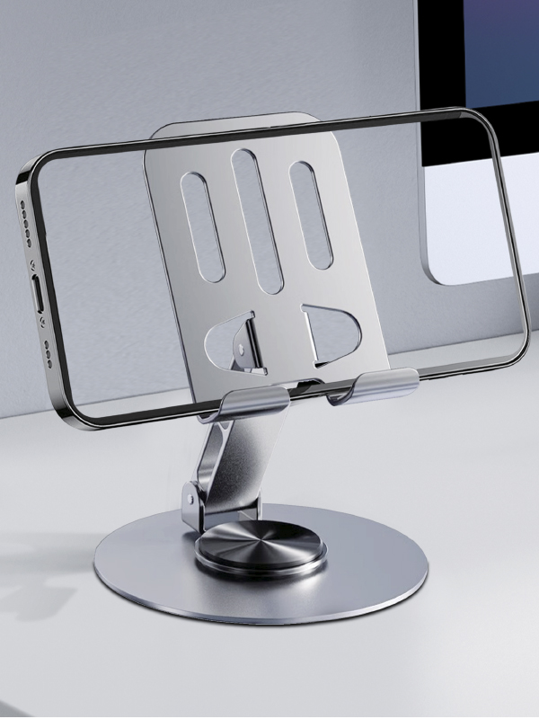 ACL Metalik Telefon ve Tablet Tutucu Stand - ATD-01 | 360 Derece Dönen, Katlanabilir ve Silikon Koruma Özellikli