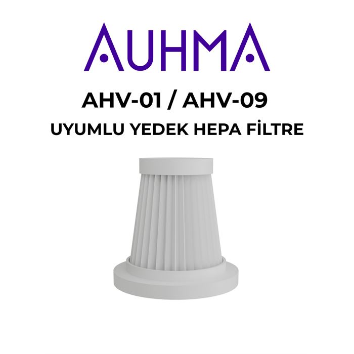 Auhma AHV-01 / AHV-09 Araç Süpürgesi ile Uyumlu Yedek HEPA Filtre