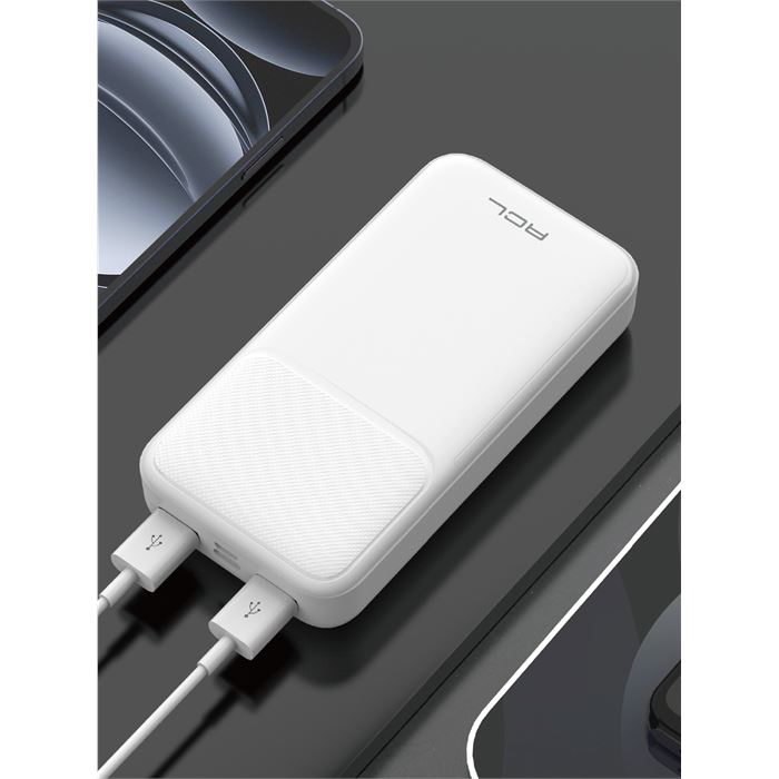 ACL PW-99 10000mAh Powerbank Beyaz | LED Göstergeli, Çift USB & Type-C Çıkışlı, Akıllı Güvenlik Sistemli Taşınabilir Şarj Cihazı