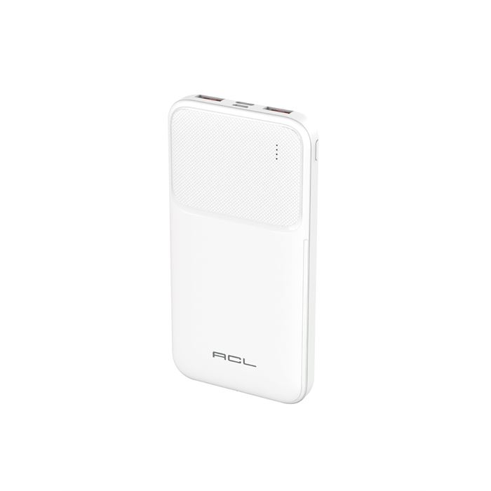 ACL PW-99 10000mAh Powerbank Beyaz | LED Göstergeli, Çift USB & Type-C Çıkışlı, Akıllı Güvenlik Sistemli Taşınabilir Şarj Cihazı