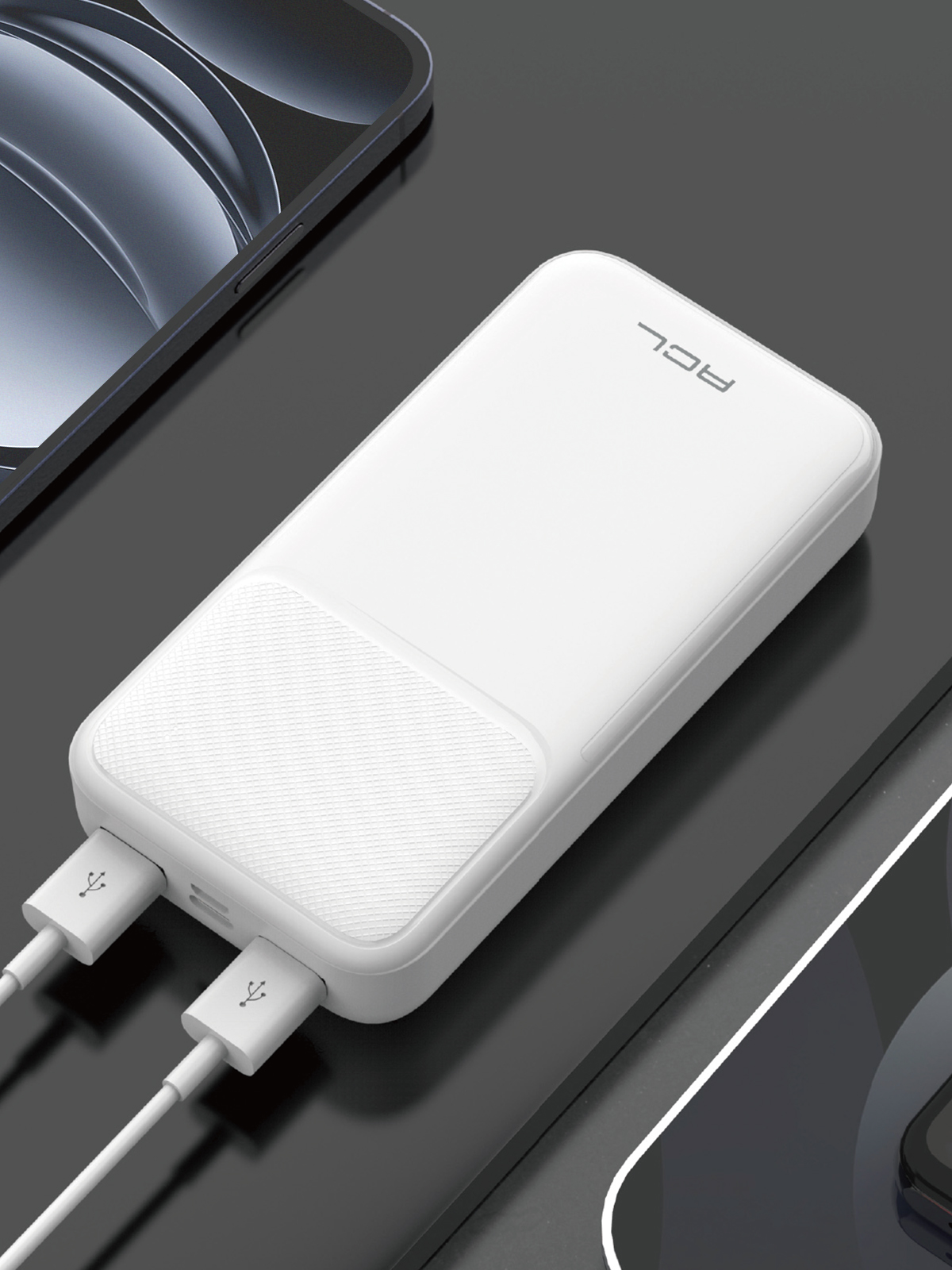 ACL PW-99 10000mAh Powerbank Beyaz | LED Göstergeli, Çift USB & Type-C Çıkışlı, Akıllı Güvenlik Sistemli Taşınabilir Şarj Cihazı