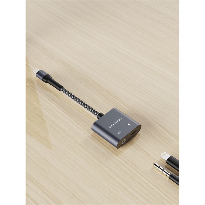 Fulltech FH13 2in1 Lightning HUB Lightning Çoklayıcı - 12W Hızlı Şarj ve Kulaklık Desteği 
