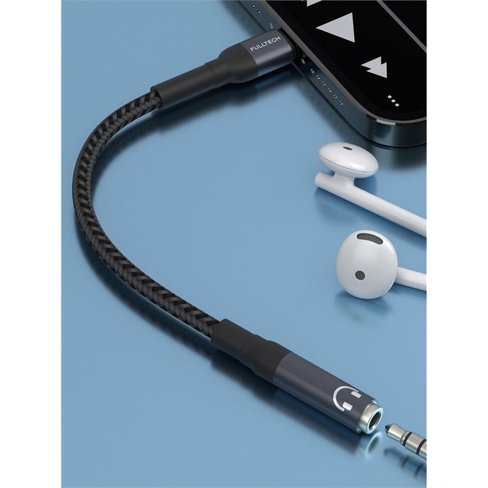 Fulltech FH17 3.5mm to Lightning Dönüştürücü Kablo | iPhone Uyumlu AUX Adaptör