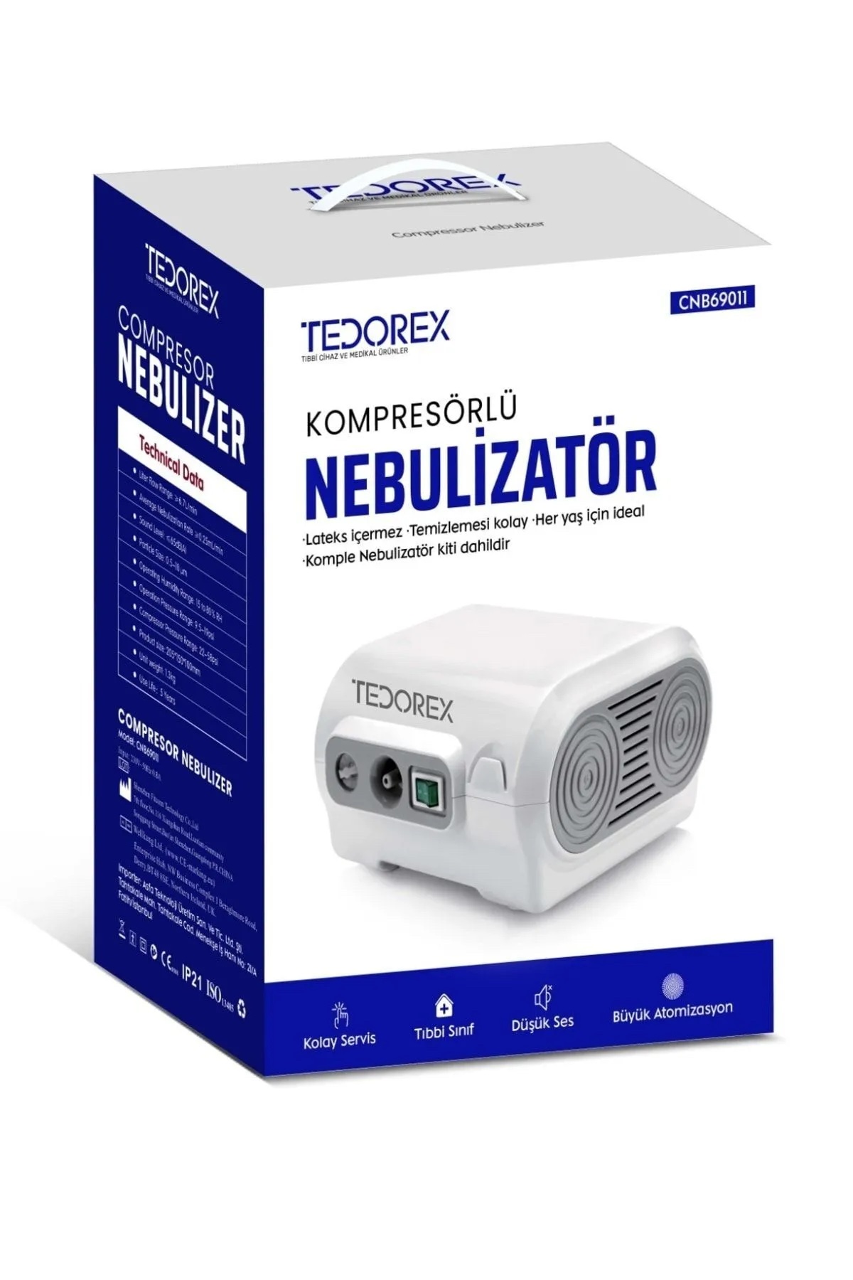 Tedorex CNB69011 Kompresörlü Nebülizatör Cihazı