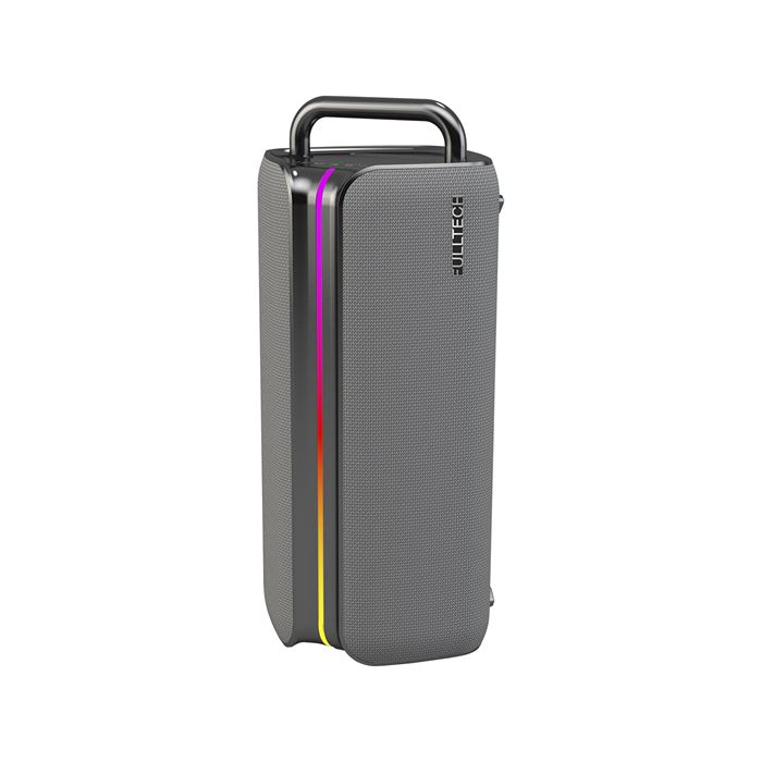 Fulltech FXS2 Taşınabilir Kablosuz Bluetooth Hoparlör Gri | 120W Güç, RGB Işık, IPX4 Su Geçirmez, TWS, 8000mAh