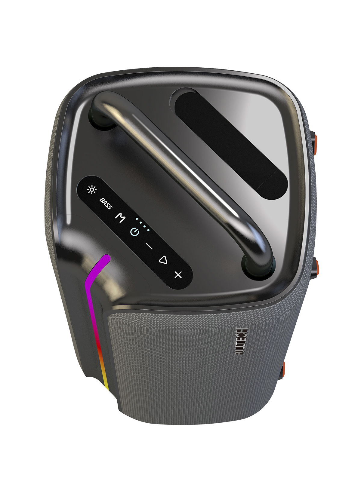 Fulltech FXS2 Taşınabilir Kablosuz Bluetooth Hoparlör Gri | 120W Güç, RGB Işık, IPX4 Su Geçirmez, TWS, 8000mAh