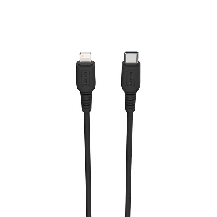 Fulltech FC17 48W Hızlı Şarjlı Araç Şarj Cihazı | USB-C & USB Çift Giriş | C to Lightning Kablo Dahil | Renkli Işıklı Port | 30W PD + 18W QC