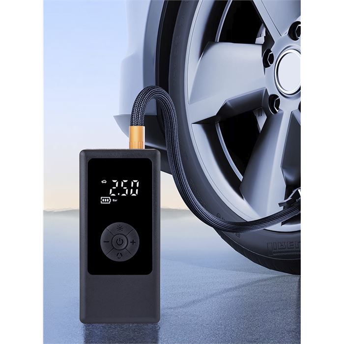 Auhma A6699 Kablosuz Dijital Araç Hava Kompresörü | 150 PSI | 4000mAh | 4 USB | LCD Ekranlı & LED Işıklı Şarjlı Şişirme Pompası