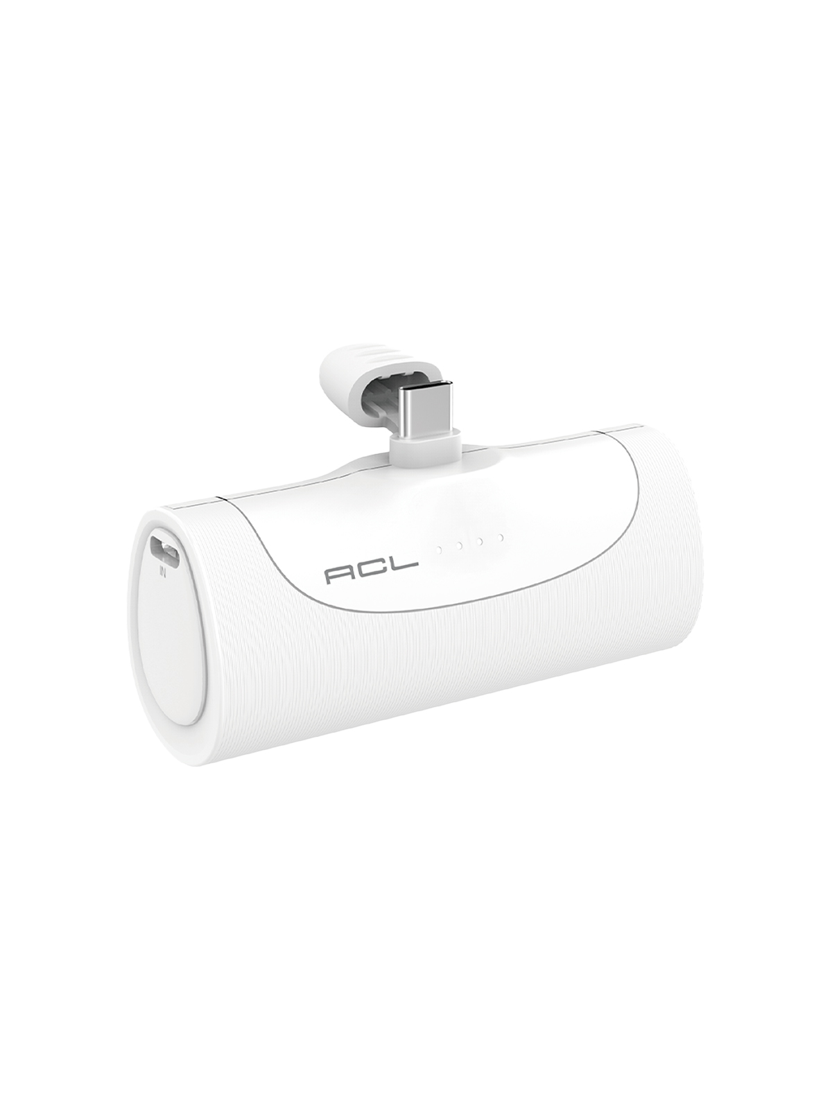 ACL PW-101 Mini Kapsül Powerbank 3000mAh Beyaz | USB-C Giriş & Çıkış | LED Göstergeli | Telefon Standı Tasarımı