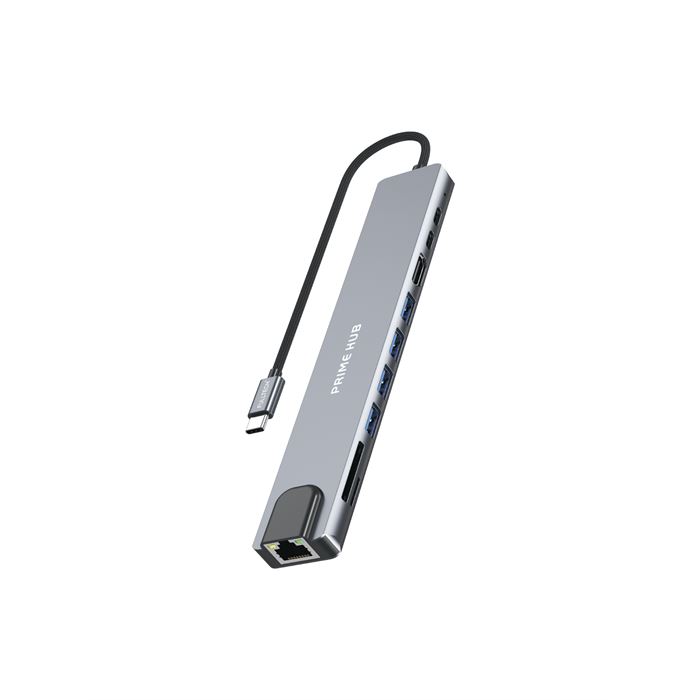 Fulltech FH22 10'u 1 Arada USB-C Çoklayıcı Adaptör | 100W PD Hızlı Şarj | 4K HDMI | Gigabit Ethernet | 10 Port