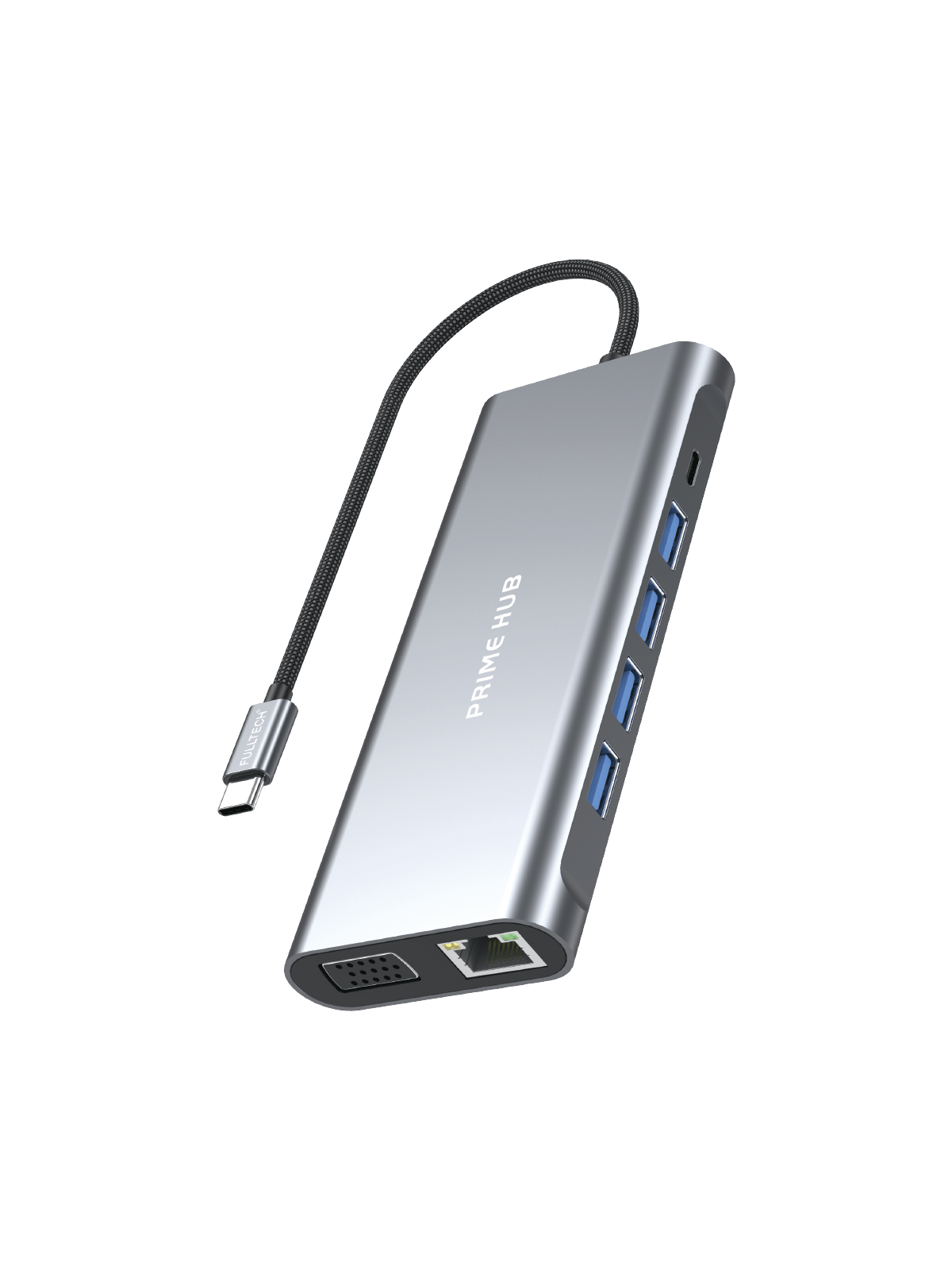 Fulltech FH23 11'i 1 Arada USB-C Çoklayıcı | 4K HDMI, 100W PD, Gigabit Ethernet, 3.5mm Jack