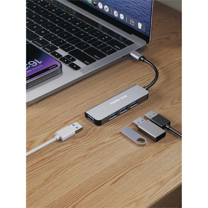 Fulltech FH24 USB-C 4'ü 1 Arada Çoklayıcı | 4xUSB Port | Akıllı Yonga | Hızlı ve Güvenli Bağlantı