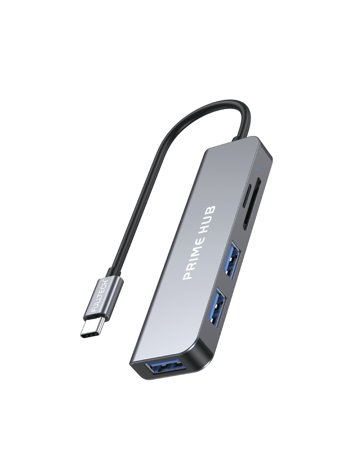 Fulltech FH26 5'i 1 Arada USB-C Çoklayıcı | 3xUSB Giriş + SD/TF Kart Okuyucu | Hızlı Veri Aktarımı & Güvenli Çip