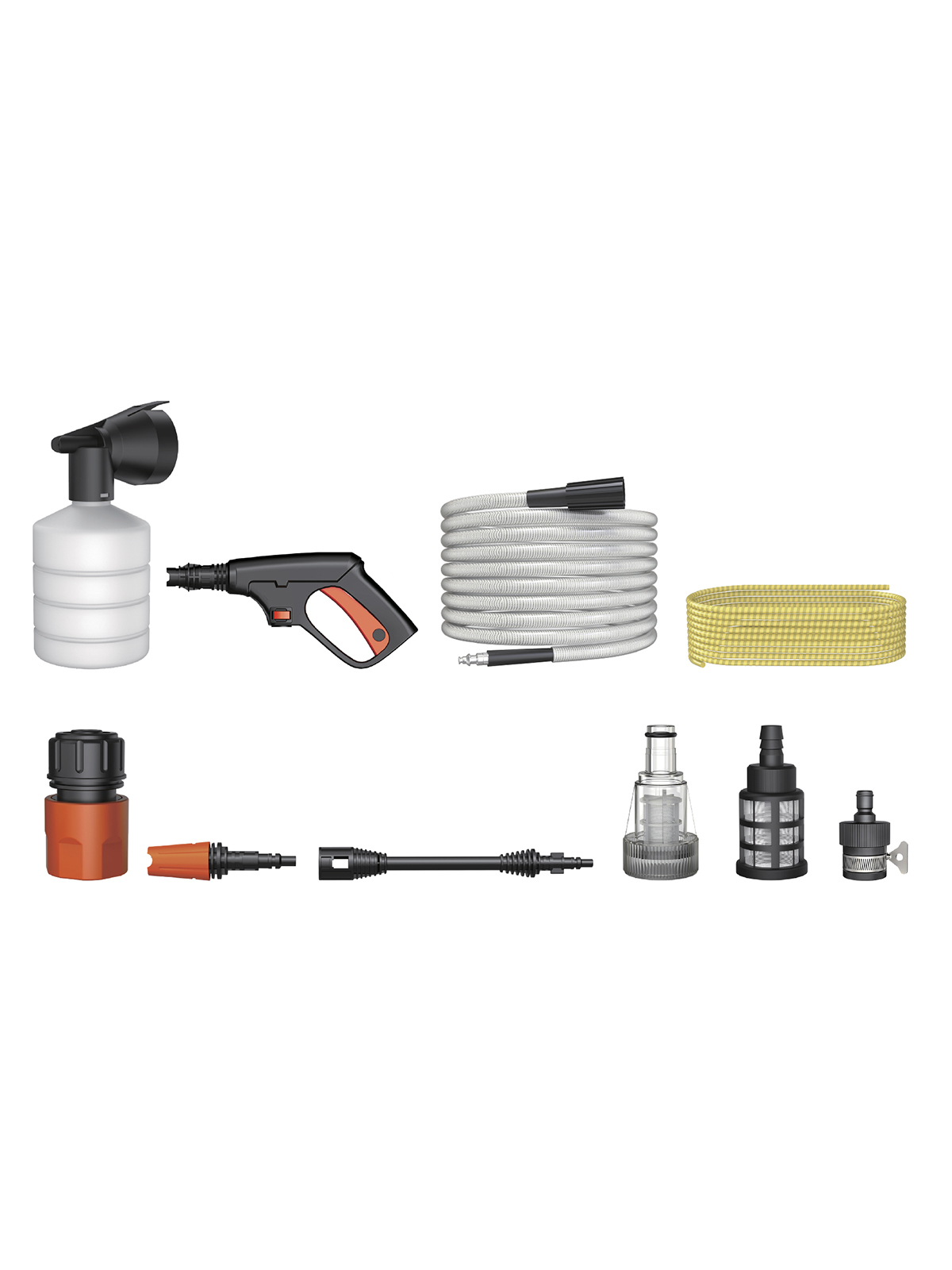 Auhma ACR-04 Extra Basınçlı Araç Yıkama Makinesi | 60 Bar 1100W Yüksek Basınçlı Yıkama | Köpük Tabancalı + 8m Hortumlu