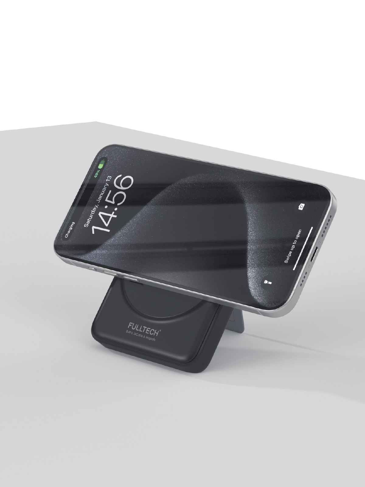 Fulltech FP22 10.000mAh 15W MagSafe Standlı Wireless Powerbank | Hızlı Şarj, Çift Çıkış, Dahili Kablo