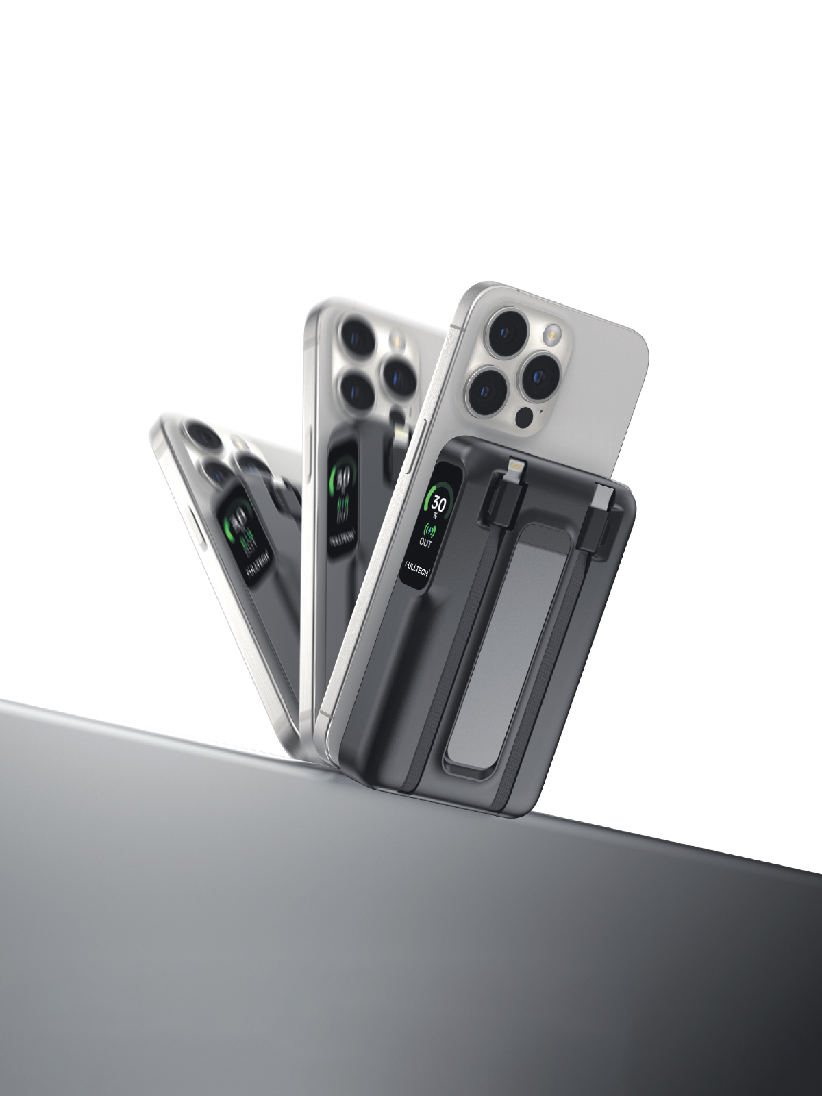 Fulltech FP22 10.000mAh 15W MagSafe Standlı Wireless Powerbank | Hızlı Şarj, Çift Çıkış, Dahili Kablo