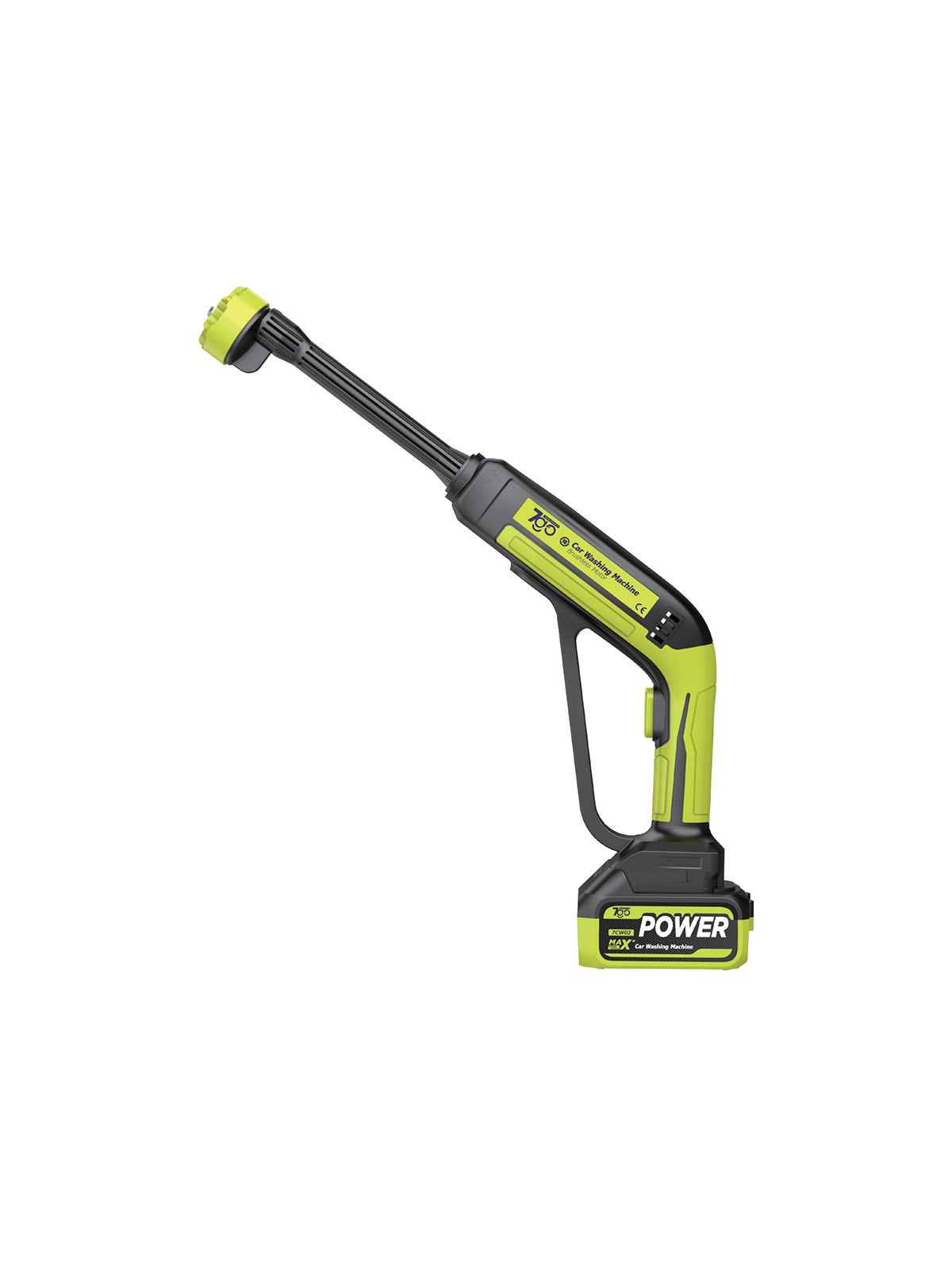 7GO 7CW02 Akülü Şarjlı Yüksek Basınçlı Araç ve Bahçe Yıkama Temizleme Tabancası | 2 Batarya, 5m Hortum, Köpük Aparatı