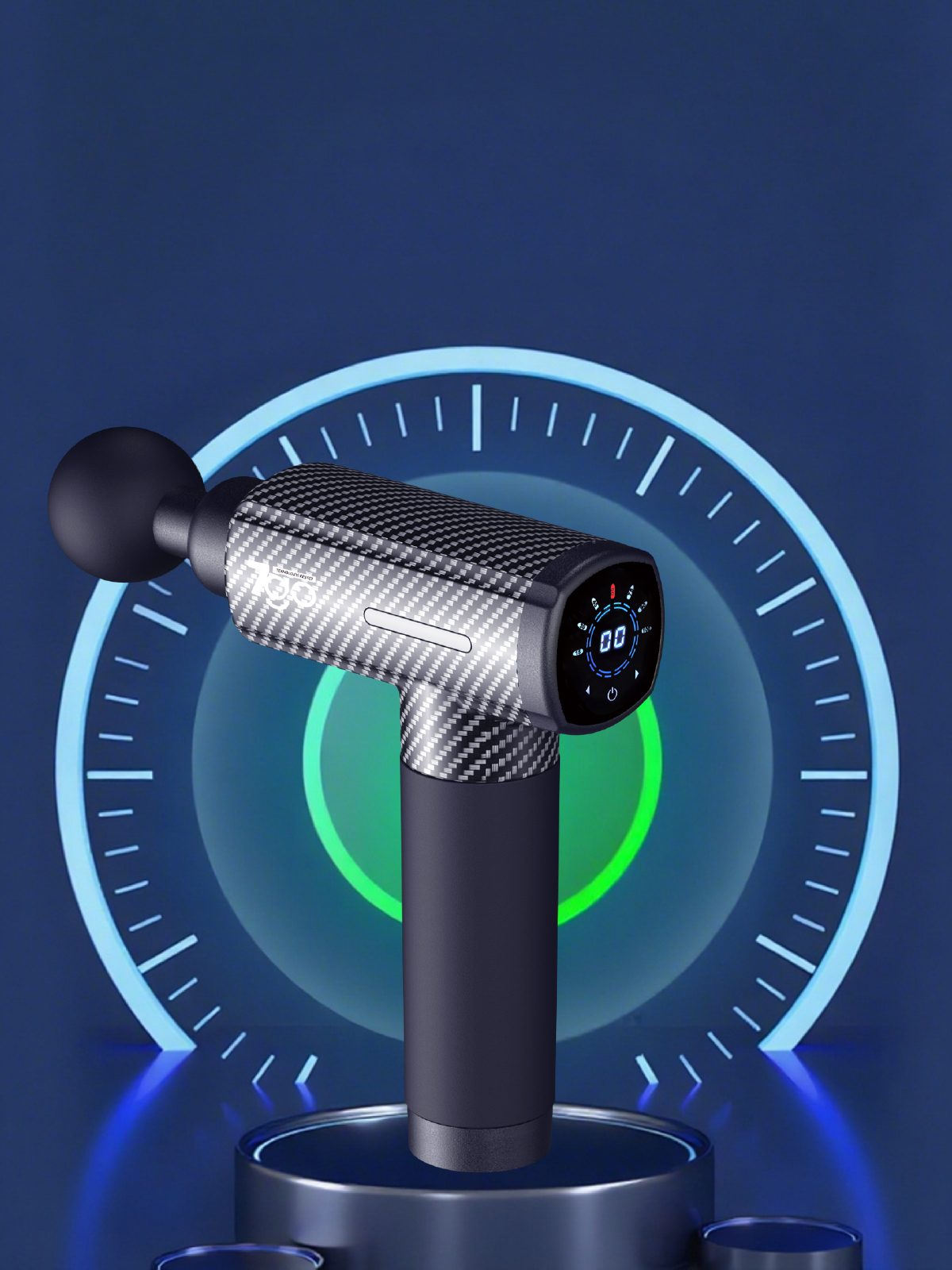 7GO 7GMG3 Masaj Tabancası | 8 Başlık | 30 Kademe Hız | LCD Ekran | Sessiz Güçlü Motor | 1500mAh Batarya | Taşınabilir Masaj Aleti