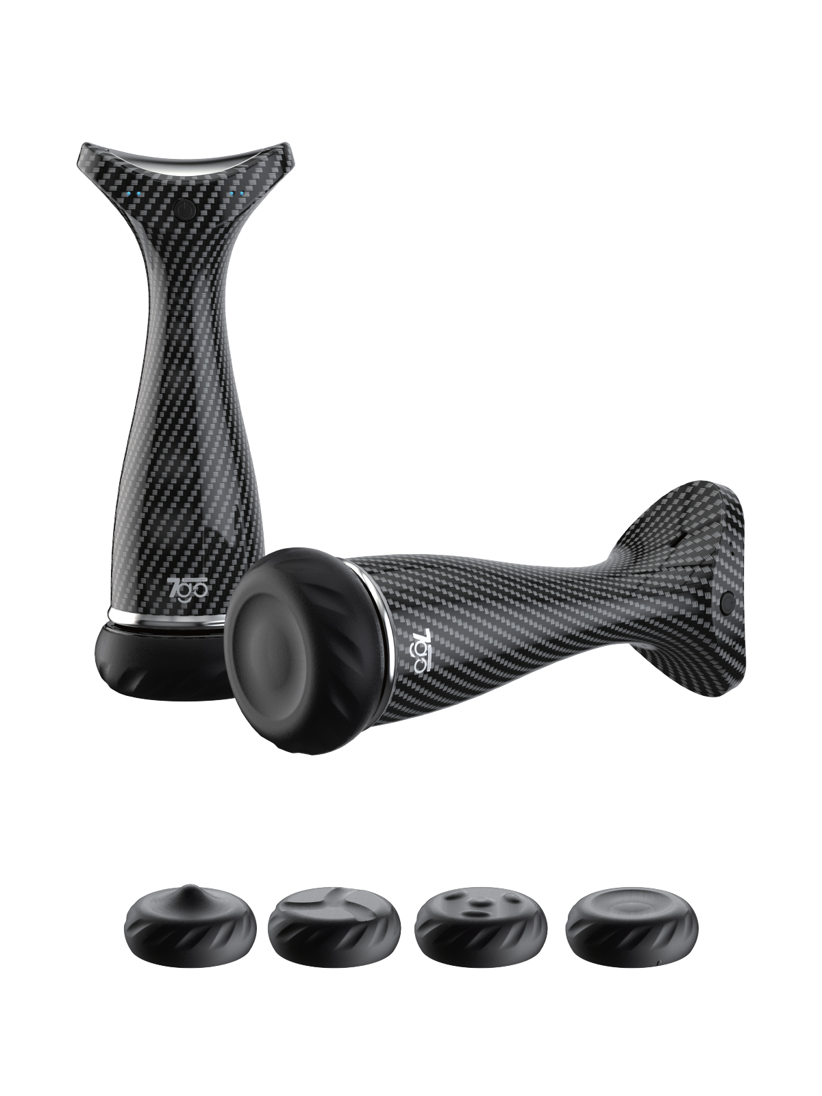 7GO 7GMG4 Sıcak Kompresli Masaj Tabancası | 4 Başlık, 4 Kademe, Sessiz & Derin Masaj, 1500mAh Şarjlı