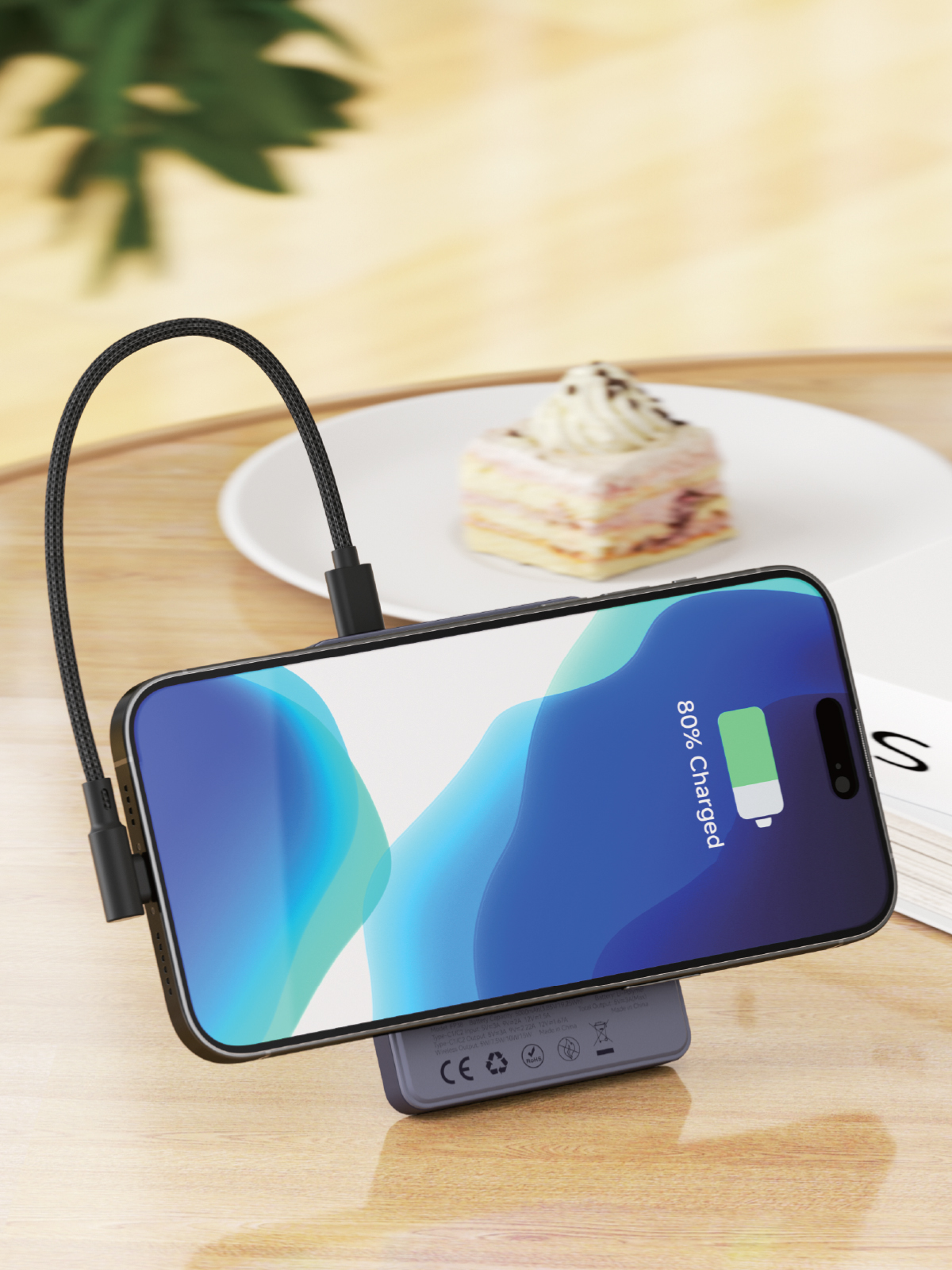 Fulltech FP38 5000 mAh MagSafe Kablosuz Powerbank | 20W PD Hızlı Şarj, Manyetik Tutucu, Dahili USB-C Kablo, Çift Çıkışlı Kompakt Tasarım