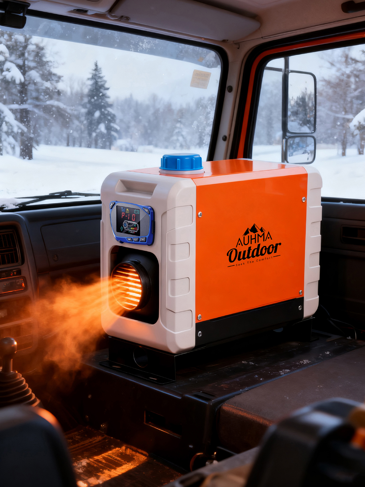 Auhma AH6H3T 5kW 12V/24V Dijital Ekranlı Webasto Tip Dizel Isıtıcı (2000W-5000W) - Tır, Kamyon, Karavan, Tekne İçin Taşınabilir Isıtma