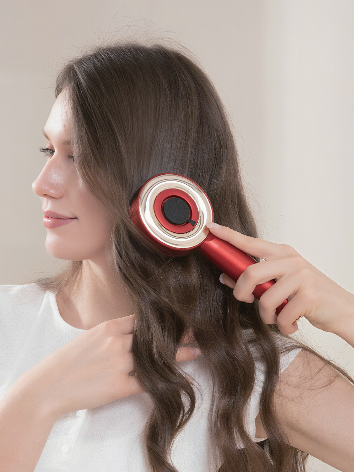 7GO 7GMG8 LED Işıklı Saç Derisi Masaj Aleti & Yağ Uygulamalı Şarjlı Head Massage Gun