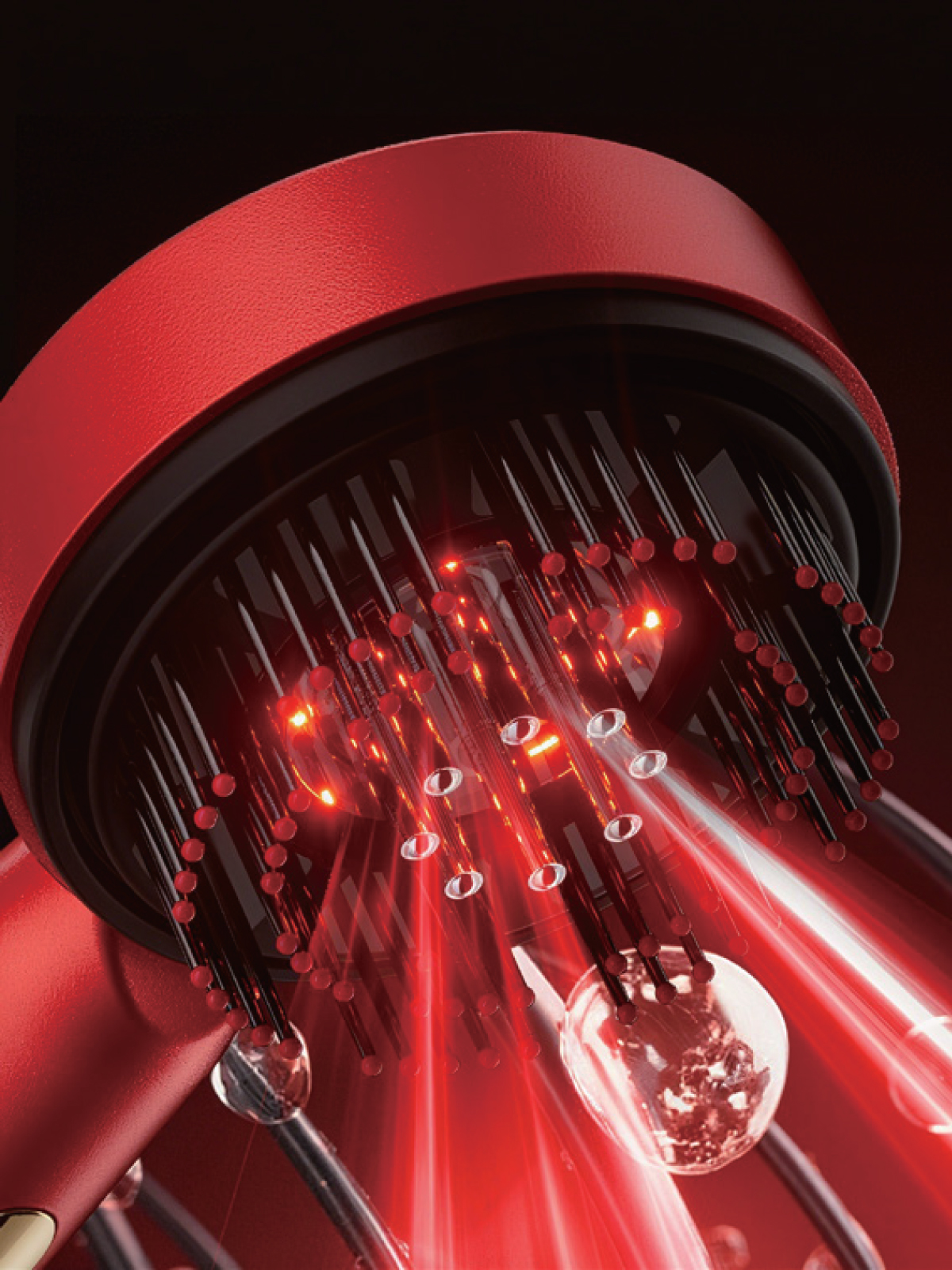 7GO 7GMG8 LED Işıklı Saç Derisi Masaj Aleti & Yağ Uygulamalı Şarjlı Head Massage Gun