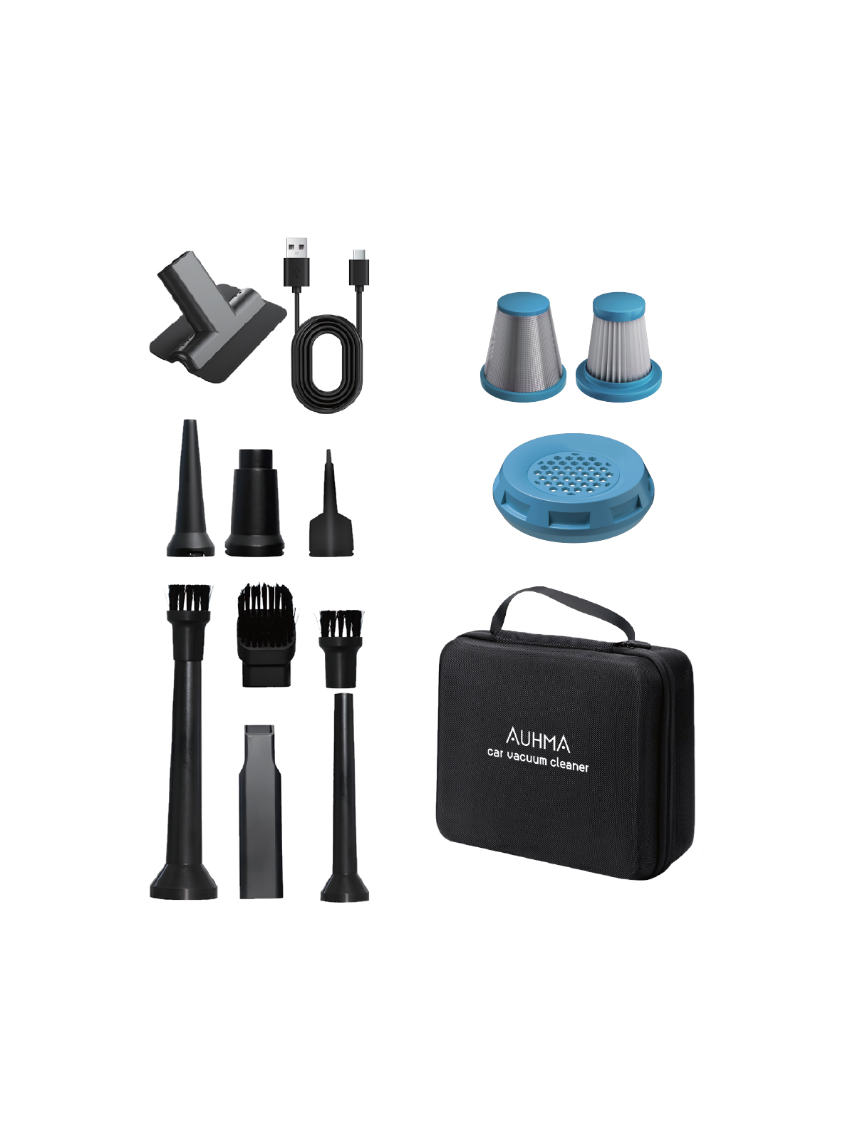 Auhma AHV-24 LIMITED EDITION Mavi – 20.000PA Brushless Kablosuz Araç İçi Basınçlı Üfleme & Çekme Süpürgesi | 126.800 RPM, 7800mAh, Hepa Filtre, 3 Mod, Pro Üfleme–Şişirme Fonksiyonu