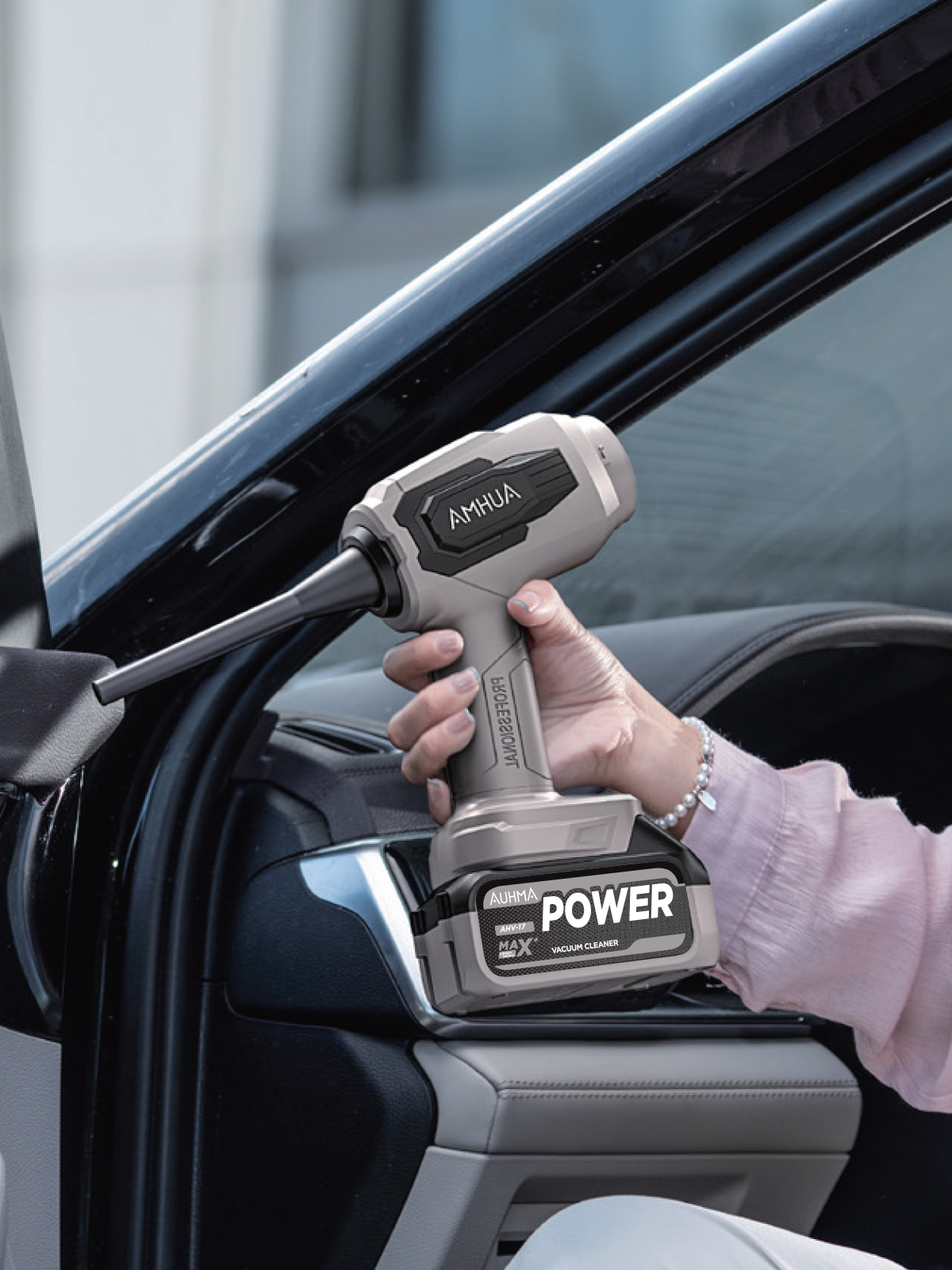 AUHMA AHV-17 Profesyonel Araç İçi Mini Süpürge & Hava Üfleme Makinesi | 20.000 Pa Çekim Gücü | Fırçasız Motor | Type-C Hızlı Şarj