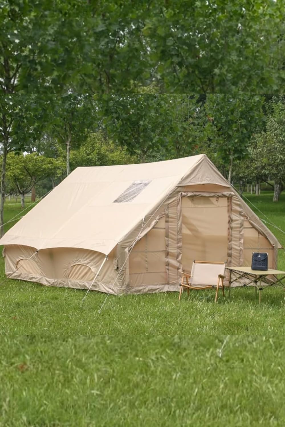 AUHMA Outdoor AC6633 Şişme Kamp Çadırı | 420D Oxford Kumaş, Su Geçirmez, Baca Çıkışlı, 400x300x210 cm