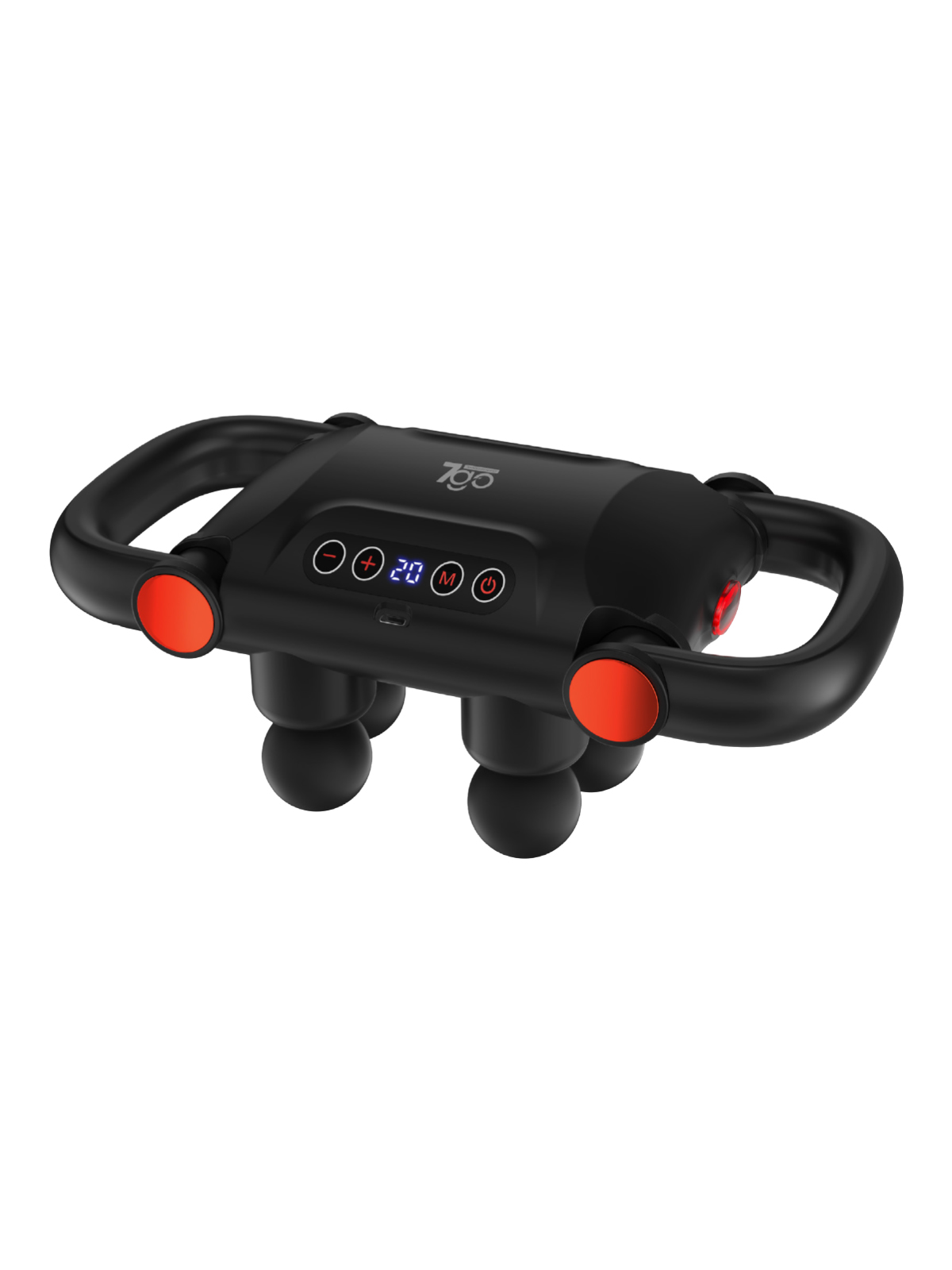 7GO 7GMG5 Isıtmalı Masaj Tabancası – 6 Başlıklı, 5 Modlu, 20 Kademeli, LCD Ekranlı Titreşimli Masaj Aleti