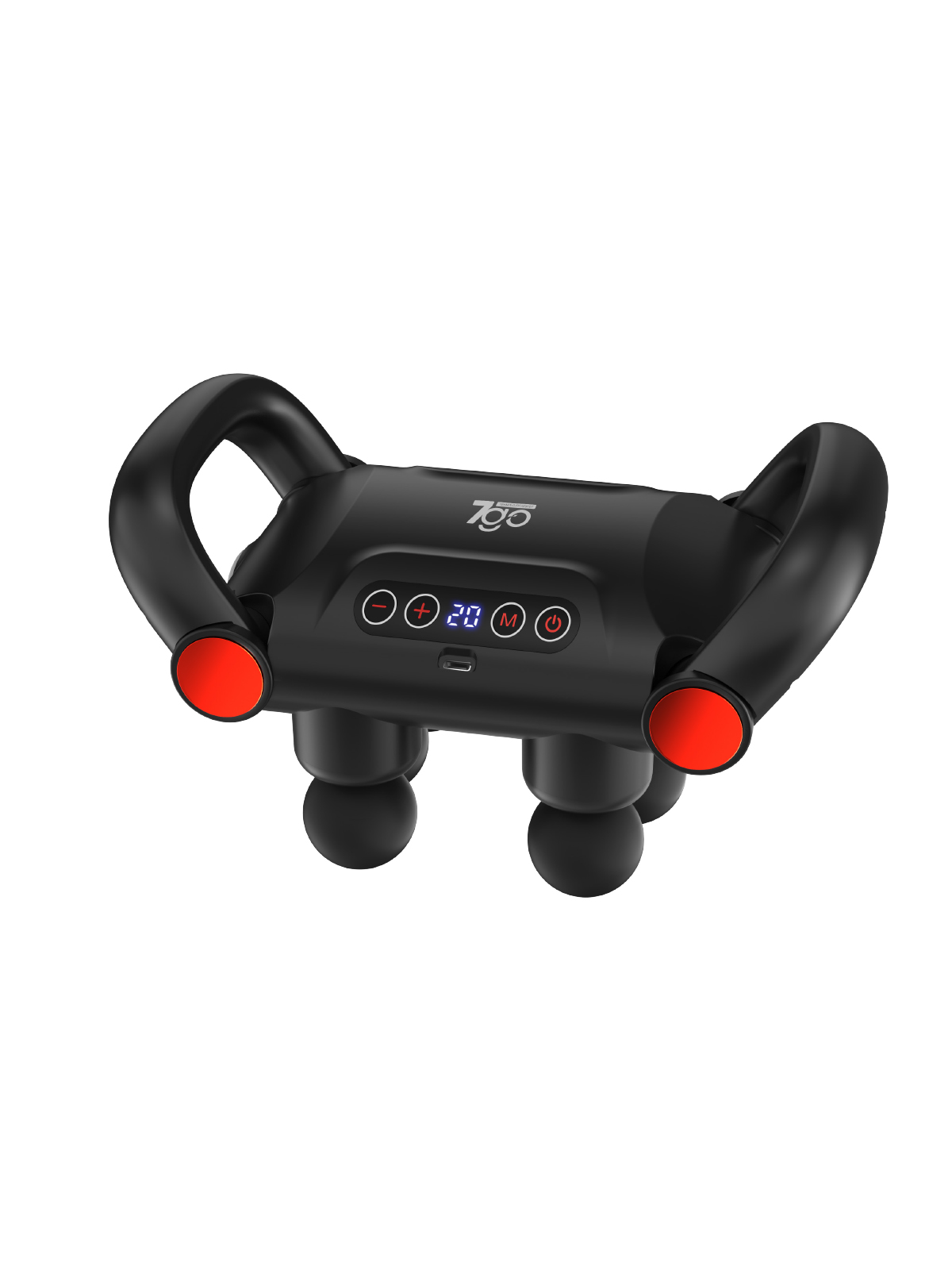 7GO 7GMG5 Isıtmalı Masaj Tabancası – 6 Başlıklı, 5 Modlu, 20 Kademeli, LCD Ekranlı Titreşimli Masaj Aleti