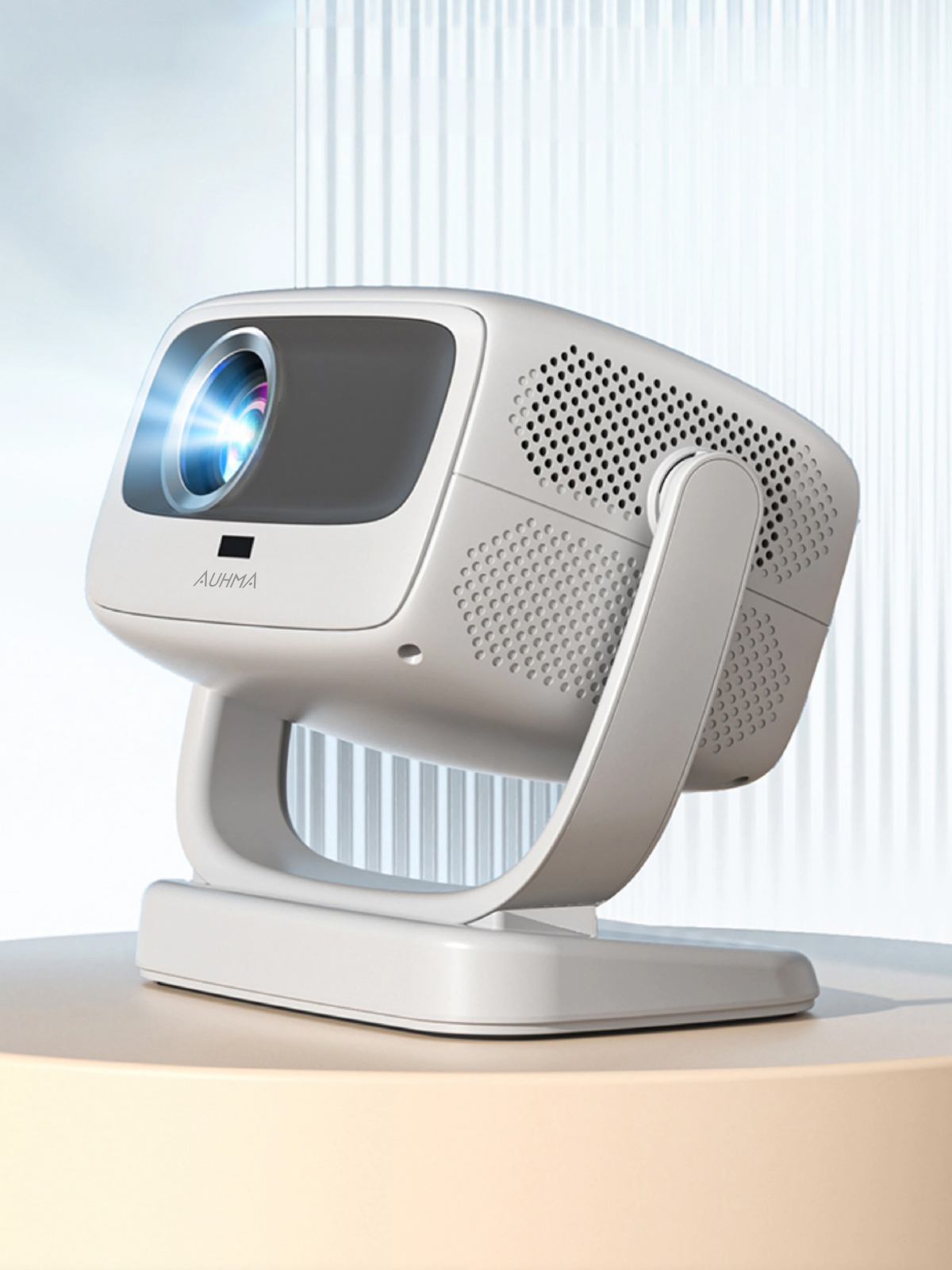 Auhma APR1 180° Dönebilen 4K Destekli Android Akıllı LED Projeksiyon Cihazı – Wi-Fi 6 ve Otomatik Odaklama