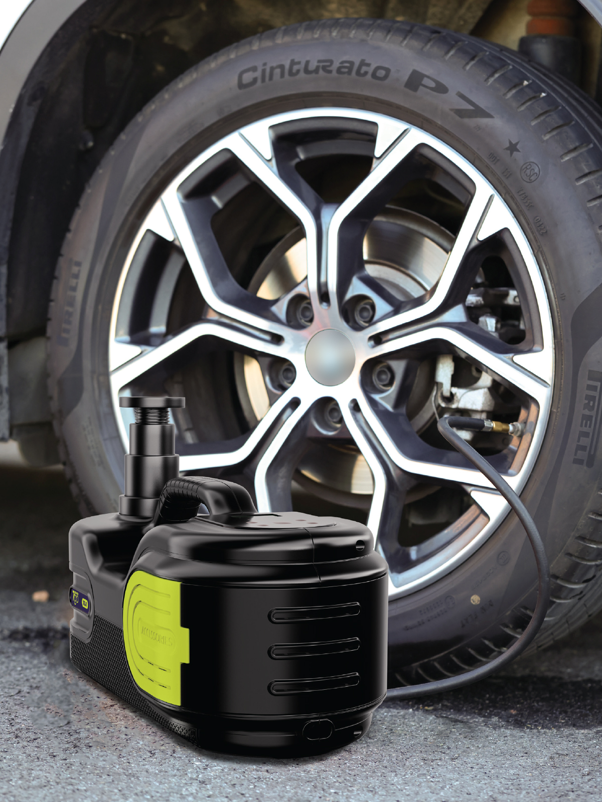 7GO 5 Ton 4in1 Profesyonel Elektrikli Hidrolik Kriko Seti - 12V Ultra Lift Kaldırma + Dijital Kompresör + Darbeli Bijon Sökme + LED Fener (Full Aksesuarlı Yol Yardım Kiti)