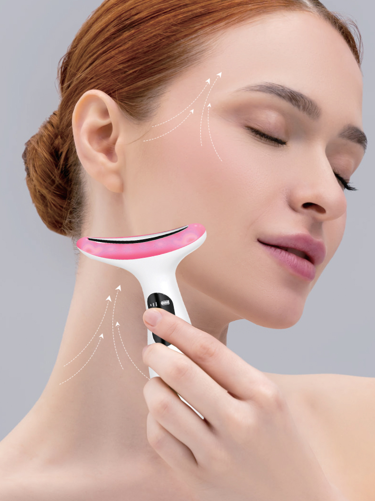 Auhma AHB-06 Yüz ve Boyun Germe Cihazı - 7 Fonksiyonlu Işık Terapisi & Yüksek EMS Teknolojili Cilt Gençleştirme ve Kırışıklık Karşıtı Bakım Cihazı