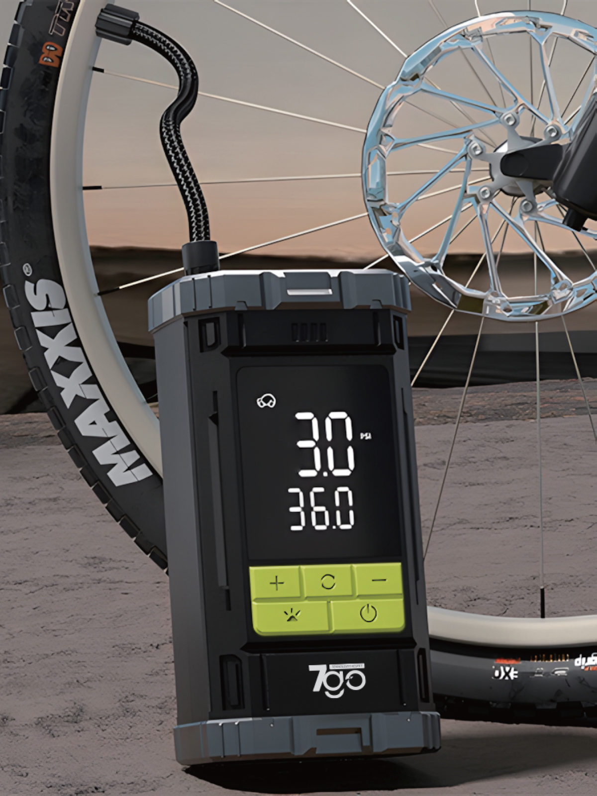 7A6 Turbo Boost Şarjlı Hava Pompası – 150 PSI Taşınabilir Lastik Şişirme Kompresörü 4000mAh Powerbank & Blower