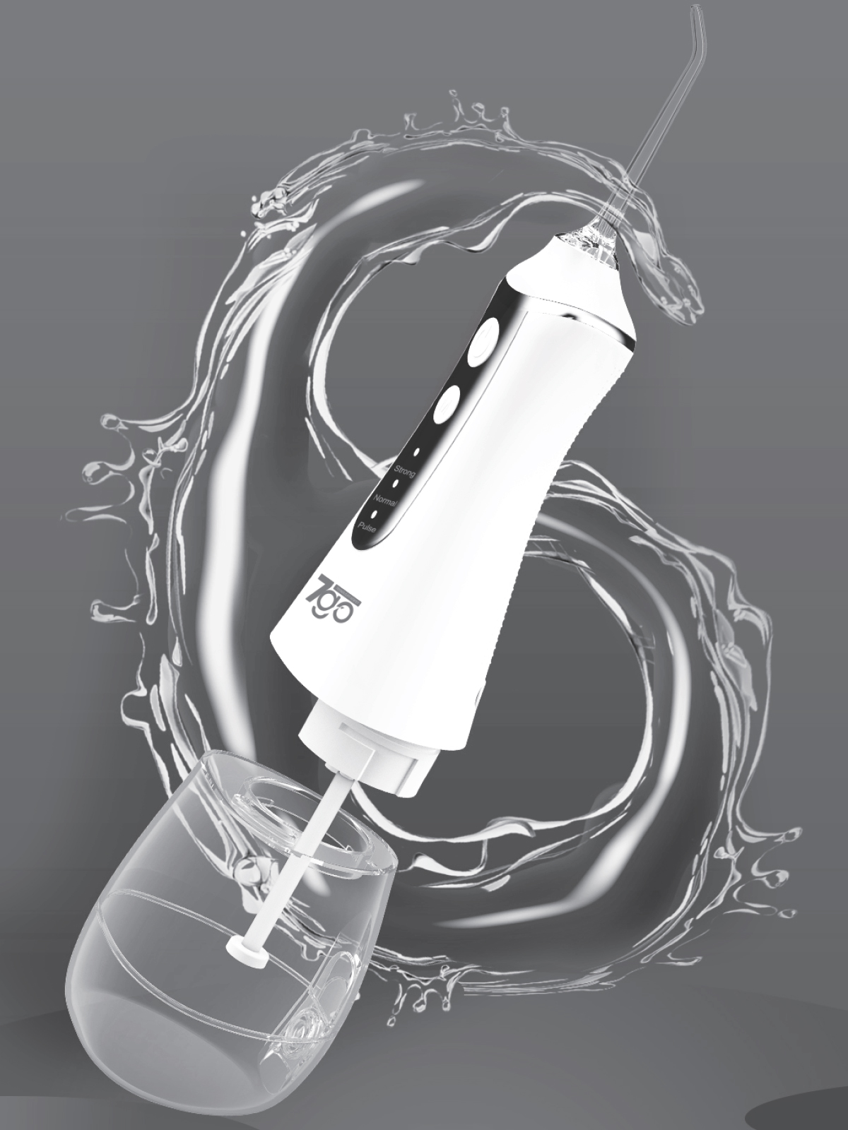 7GO 7GMF1 Şarjlı Ağız Duşu (Water Flosser) – 300ml Su Haznesi, 5 Başlıklı IPX6 Su Geçirmez Diş Temizleme Cihazı