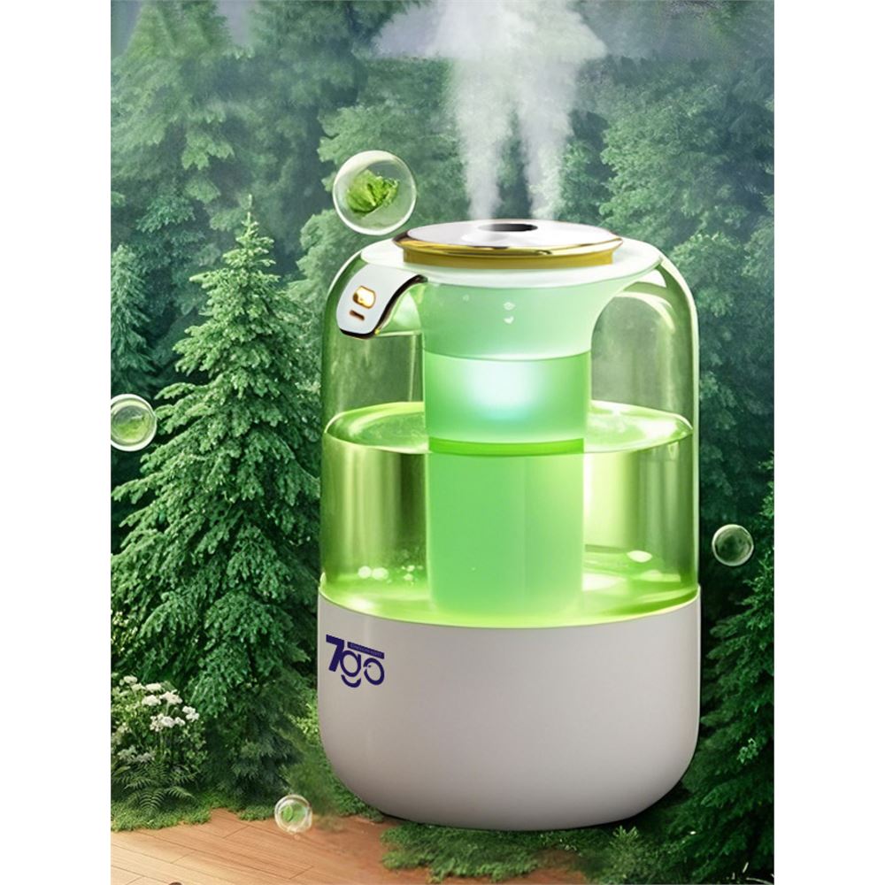 7GO 7G-UHD1 Ultrasonik Çift Çıkışlı Hava Nemlendirici | 2L Su Kapasiteli, USB-C, LED Işıklı, Sessiz Nano Buhar Teknolojisi