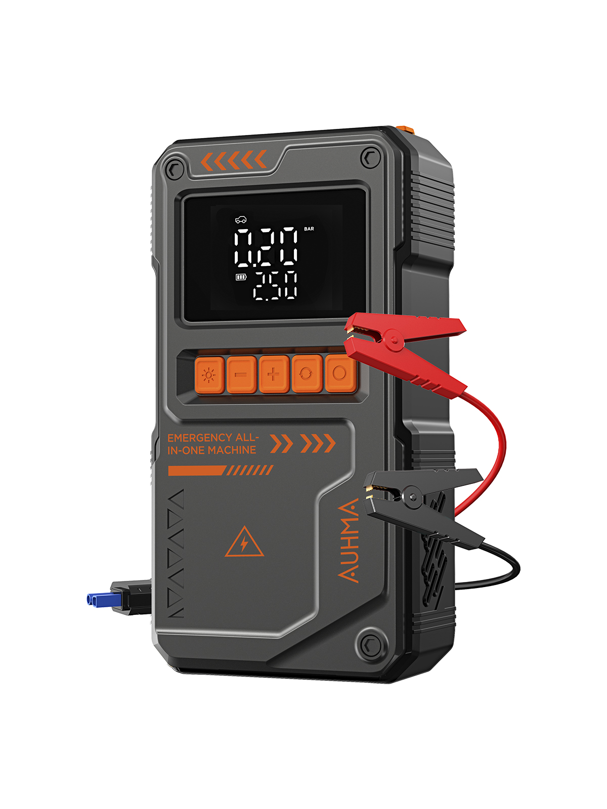 AUHMA A8822 4-in-1 Akıllı Akü Takviye Cihazı ve Hava Pompası - 10000mAh Powerbank & SOS Fener