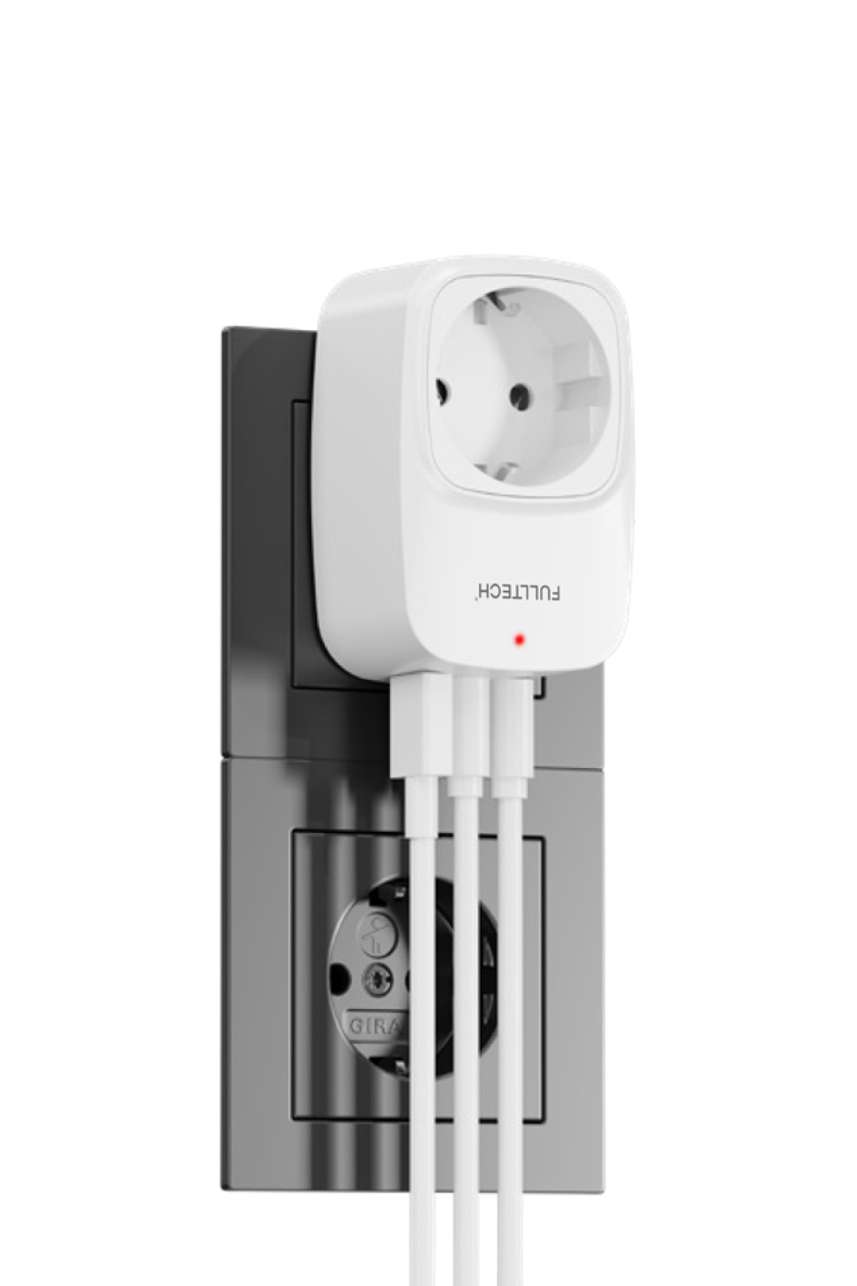 Fulltech FTR-24 Çoklu Duvar Prizi 16A 3680W Beyaz | 2x USB-C + 1x USB-A Şarjlı Priz | Akım Korumalı (Surge Protection) Akıllı Priz