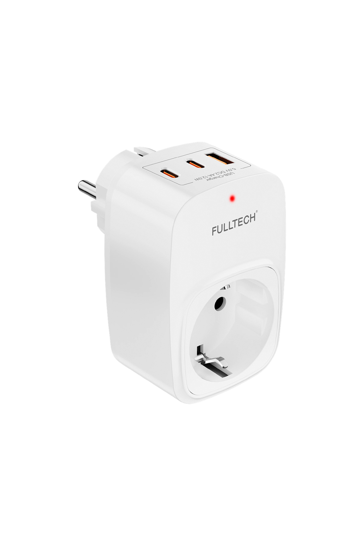 Fulltech FTR-24 Çoklu Duvar Prizi 16A 3680W Beyaz | 2x USB-C + 1x USB-A Şarjlı Priz | Akım Korumalı (Surge Protection) Akıllı Priz