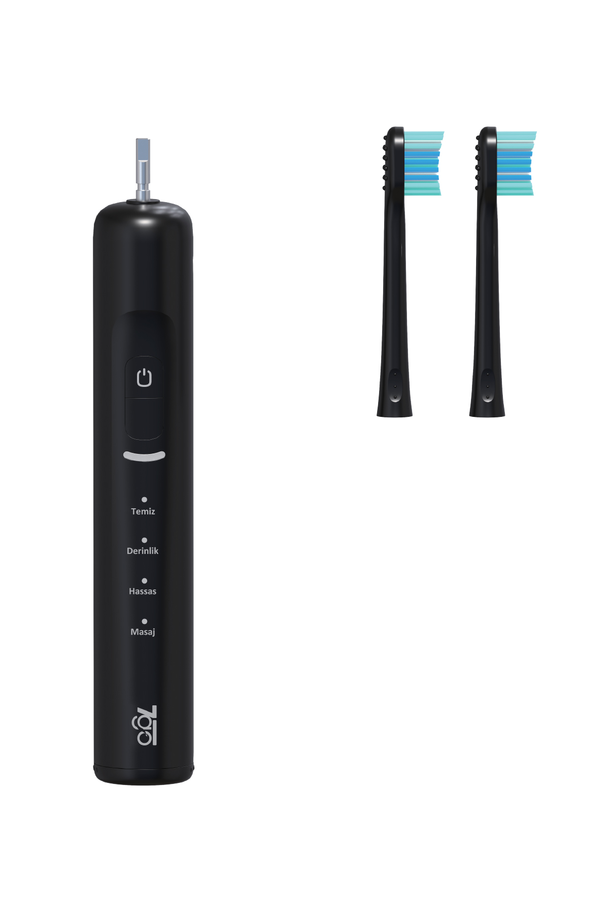 7GO 7GMF2 Sonic Elektrikli Diş Fırçası Siyah – 2000mAh, Type-C Şarjlı, IPX7 Su Geçirmez, 3 Modlu Şarjlı Diş Fırçası