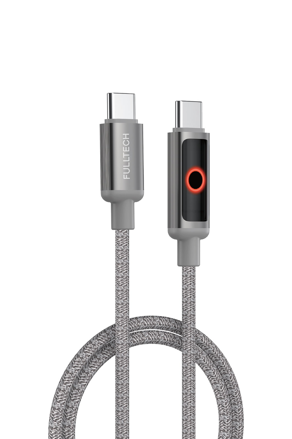 Fulltech FC152 Type-C to Type-C PD 60W Hızlı Şarj Kablosu 1.2M – 480Mbps Veri Transferi, LED Göstergeli, Örgü Dayanıklı Kablo
